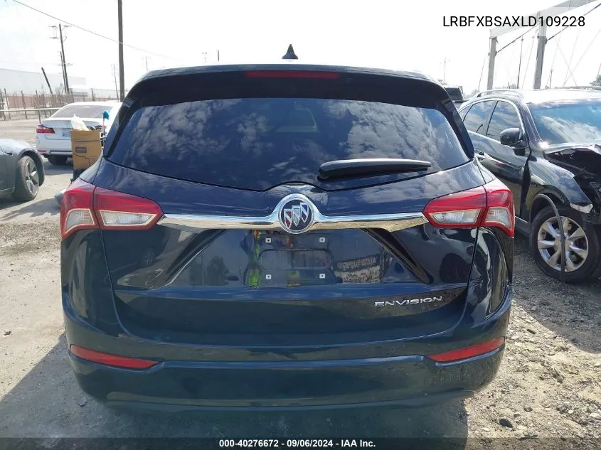 2020 Buick Envision Fwd Preferred VIN: LRBFXBSAXLD109228 Lot: 40276672