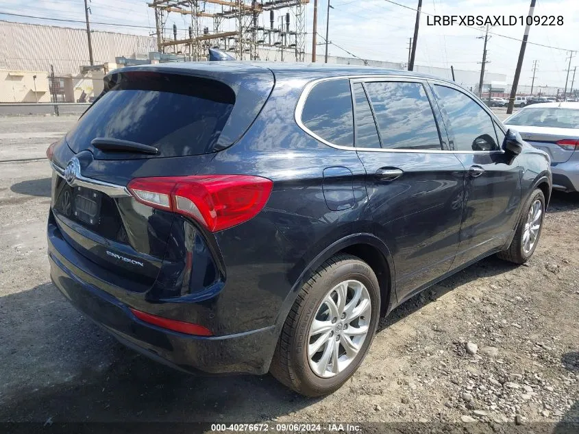 2020 Buick Envision Fwd Preferred VIN: LRBFXBSAXLD109228 Lot: 40276672