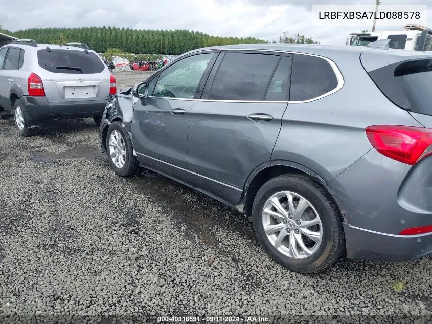 2020 Buick Envision Fwd Preferred VIN: LRBFXBSA7LD088578 Lot: 40316591