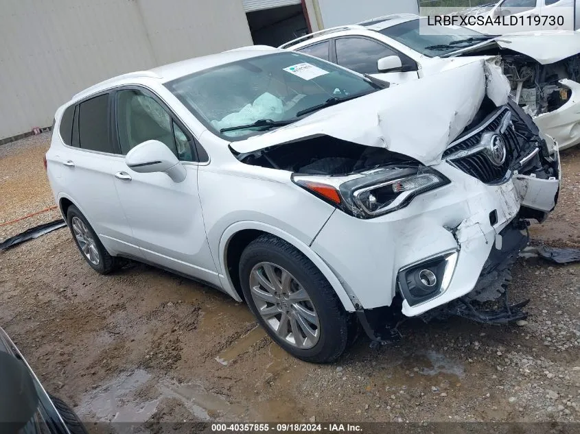 2020 Buick Envision Fwd Essence VIN: LRBFXCSA4LD119730 Lot: 40357855