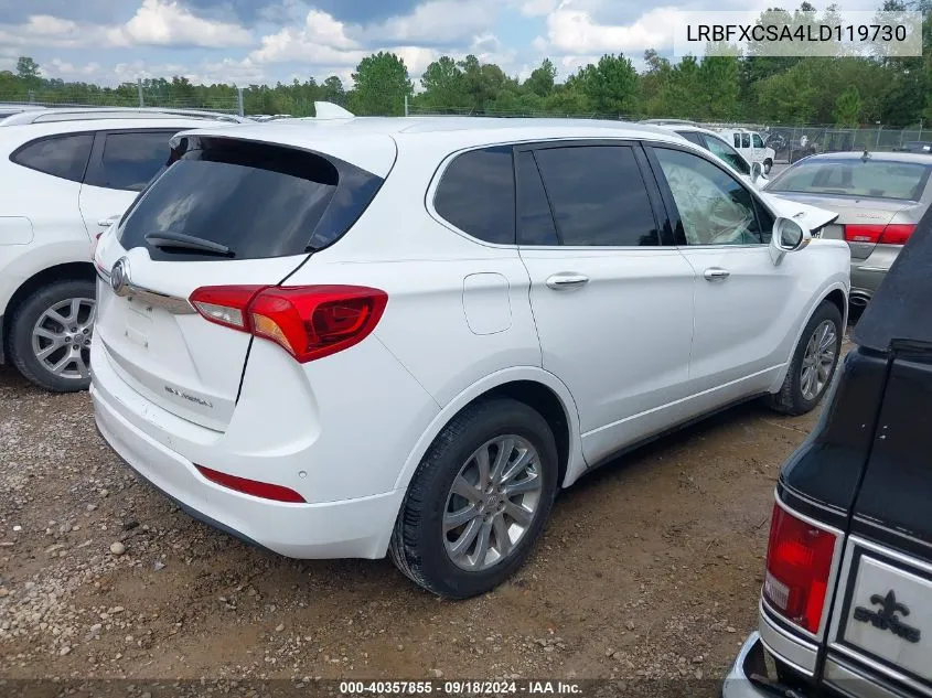 2020 Buick Envision Fwd Essence VIN: LRBFXCSA4LD119730 Lot: 40357855