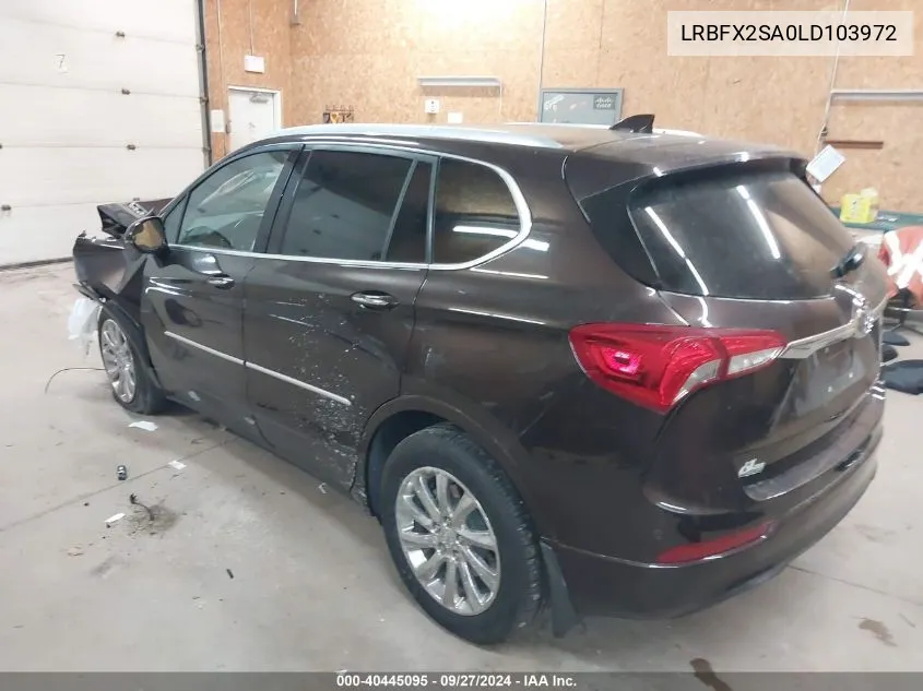 2020 Buick Envision Awd Essence VIN: LRBFX2SA0LD103972 Lot: 40445095