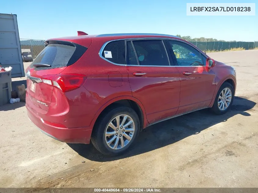 2020 Buick Envision Awd Essence VIN: LRBFX2SA7LD018238 Lot: 40449684