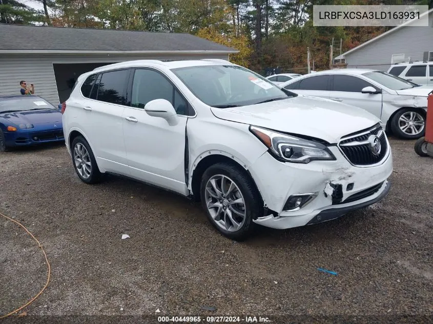 2020 Buick Envision Fwd Essence VIN: LRBFXCSA3LD163931 Lot: 40449965