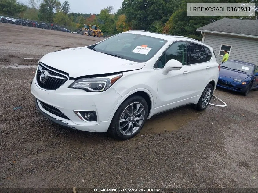 2020 Buick Envision Fwd Essence VIN: LRBFXCSA3LD163931 Lot: 40449965