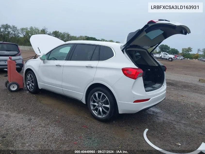 2020 Buick Envision Fwd Essence VIN: LRBFXCSA3LD163931 Lot: 40449965