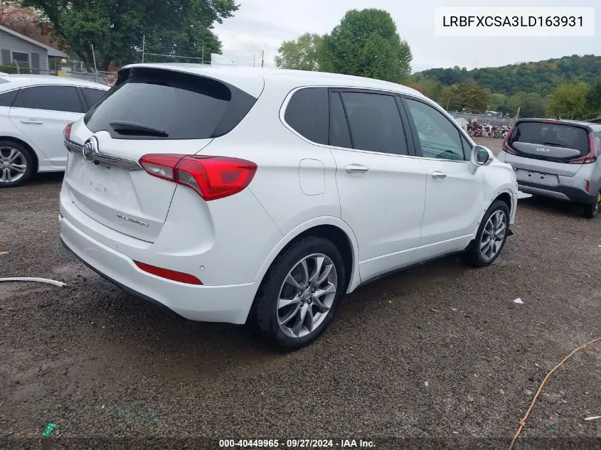 2020 Buick Envision Fwd Essence VIN: LRBFXCSA3LD163931 Lot: 40449965