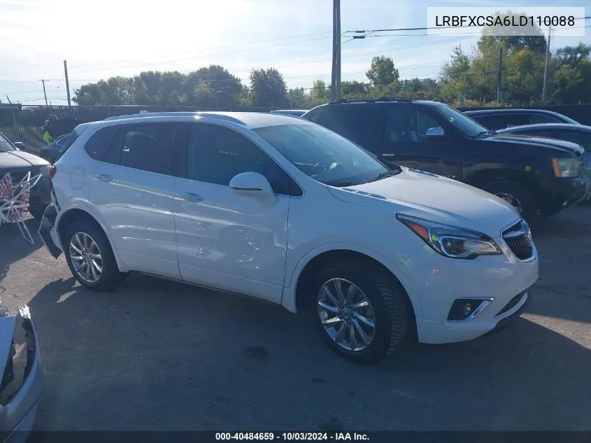 2020 Buick Envision Fwd Essence VIN: LRBFXCSA6LD110088 Lot: 40484659