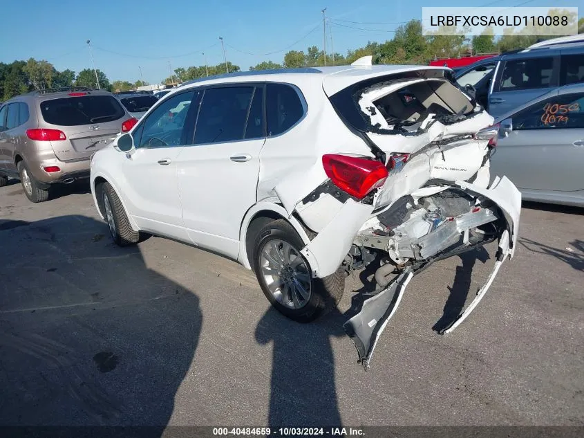 2020 Buick Envision Fwd Essence VIN: LRBFXCSA6LD110088 Lot: 40484659