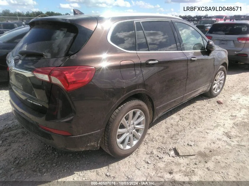 2020 Buick Envision Fwd Essence VIN: LRBFXCSA9LD048671 Lot: 40507078