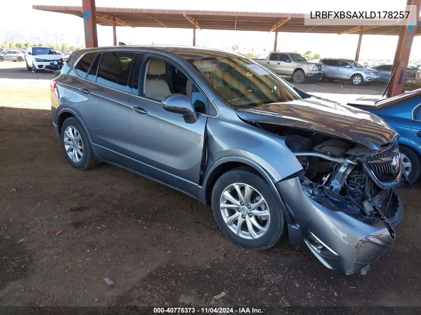 2020 Buick Envision Fwd Preferred VIN: LRBFXBSAXLD178257 Lot: 40775373