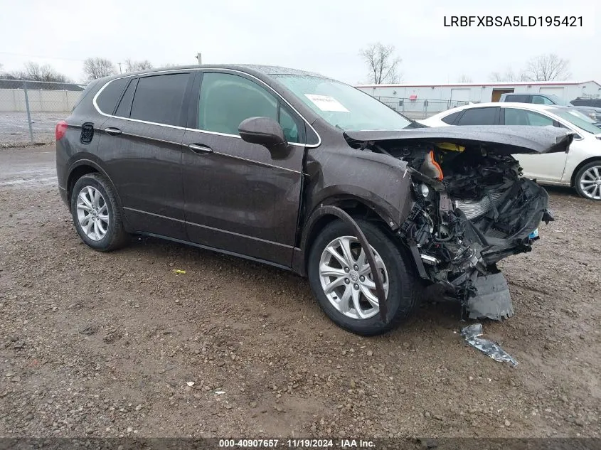 2020 Buick Envision Fwd Preferred VIN: LRBFXBSA5LD195421 Lot: 40907657