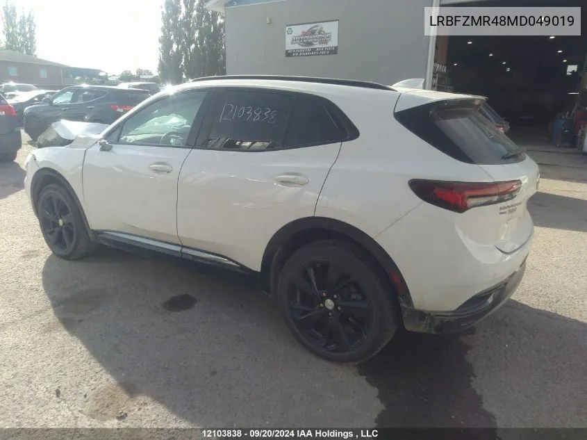 2021 Buick Envision VIN: LRBFZMR48MD049019 Lot: 12103838