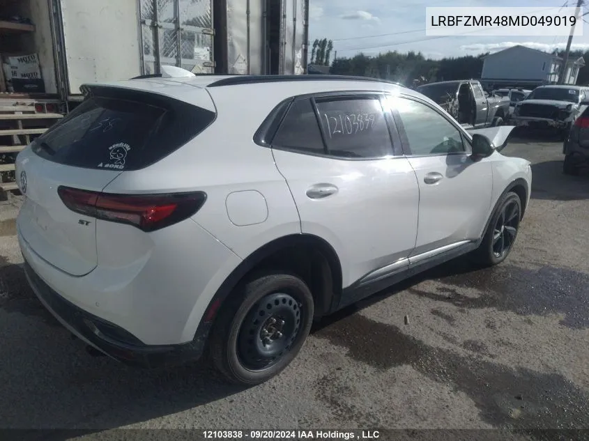 2021 Buick Envision VIN: LRBFZMR48MD049019 Lot: 12103838