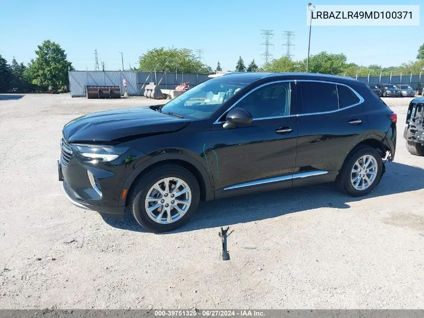 2021 Buick Envision Fwd Preferred VIN: LRBAZLR49MD100371 Lot: 39751325