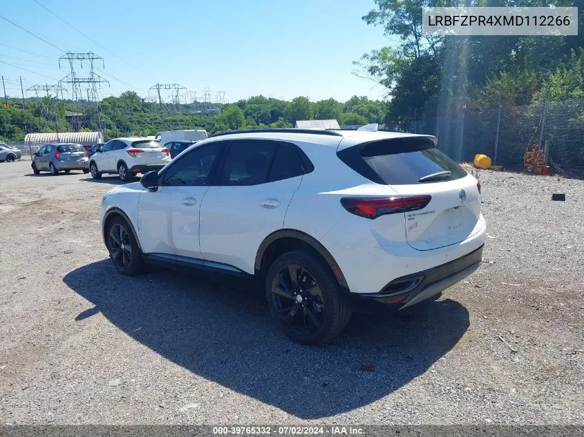 2021 Buick Envision Awd Essence VIN: LRBFZPR4XMD112266 Lot: 39765332