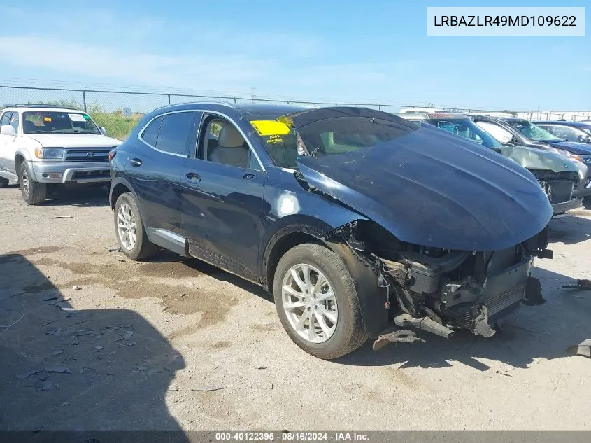 2021 Buick Envision Fwd Preferred VIN: LRBAZLR49MD109622 Lot: 40122395