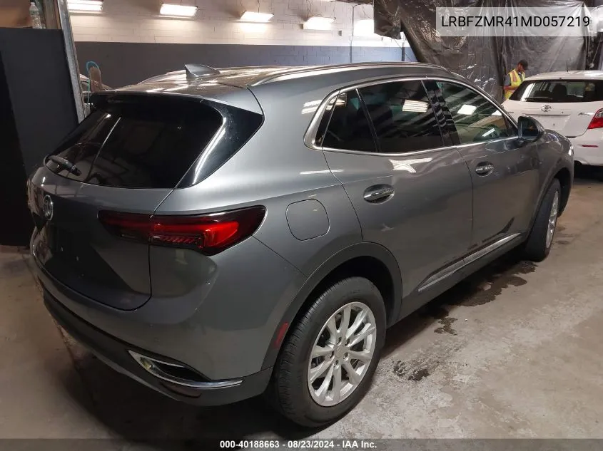 2021 Buick Envision Awd Preferred VIN: LRBFZMR41MD057219 Lot: 40188663