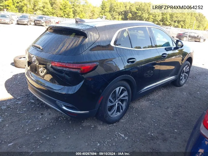 2021 Buick Envision Essence VIN: LRBFZPR4XMD064252 Lot: 40267694