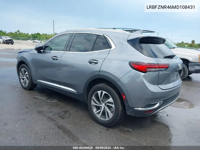 2021 Buick Envision Fwd Essence VIN: LRBFZNR46MD108431 Lot: 40289828