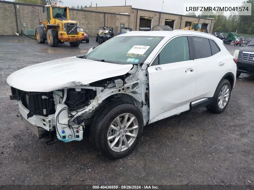 2021 Buick Envision Preferred VIN: LRBFZMR47MD041574 Lot: 40436559