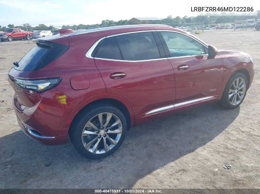 LRBFZRR46MD122286 2021 Buick Envision Fwd Avenir