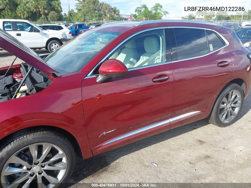 LRBFZRR46MD122286 2021 Buick Envision Fwd Avenir