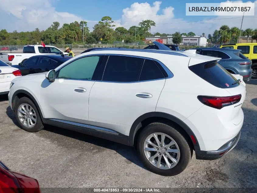 2021 Buick Envision Preferred VIN: LRBAZLR49MD071857 Lot: 40475953