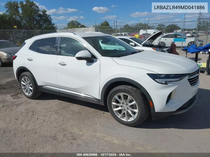 2021 Buick Envision Fwd Preferred VIN: LRBAZLR49MD041886 Lot: 40630966