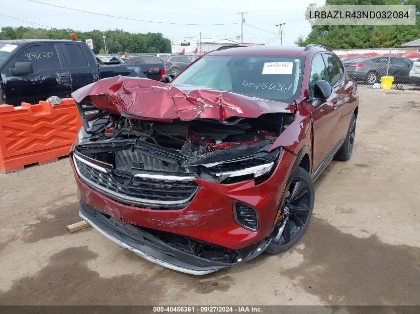 LRBAZLR43ND032084 2022 Buick Envision Fwd Preferred