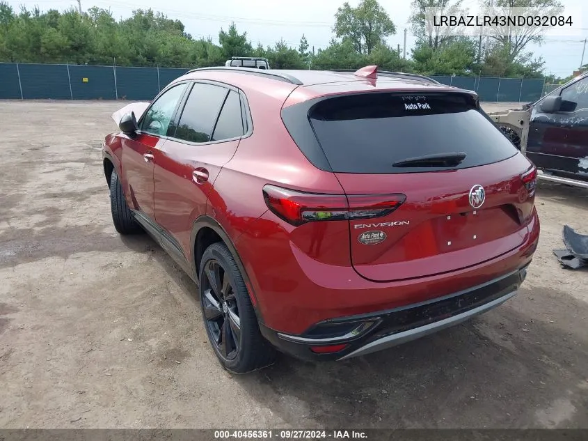 2022 Buick Envision Fwd Preferred VIN: LRBAZLR43ND032084 Lot: 40456361