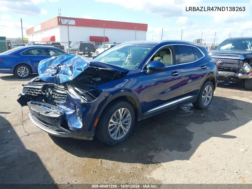 LRBAZLR47ND138263 2022 Buick Envision Fwd Preferred