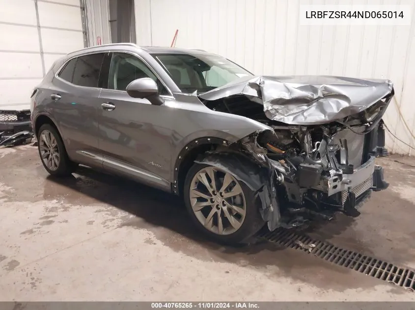 2022 Buick Envision Awd Avenir VIN: LRBFZSR44ND065014 Lot: 40765265