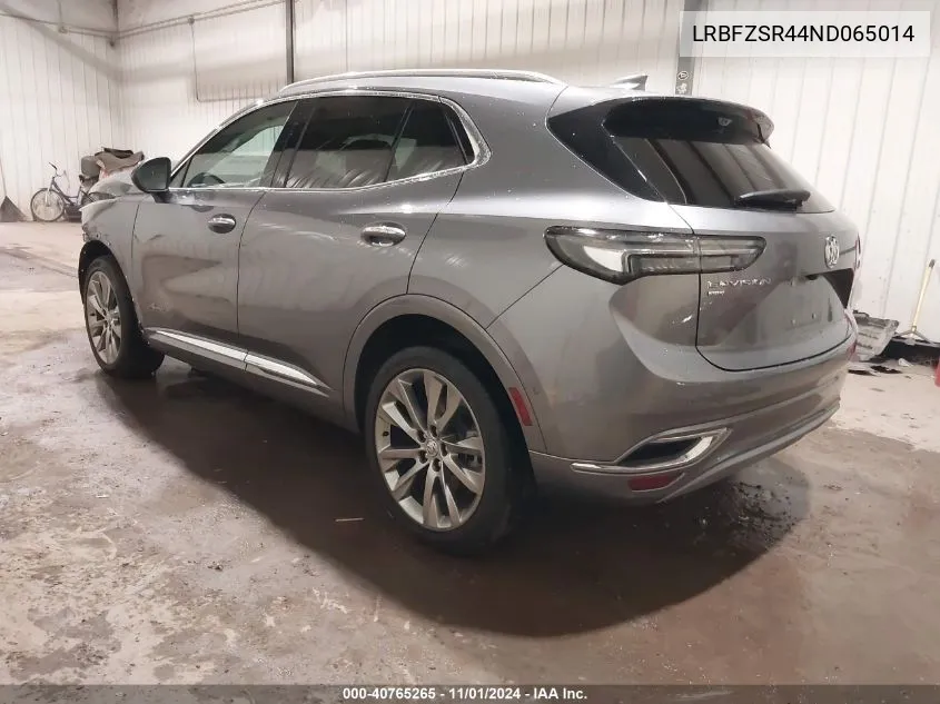 2022 Buick Envision Awd Avenir VIN: LRBFZSR44ND065014 Lot: 40765265