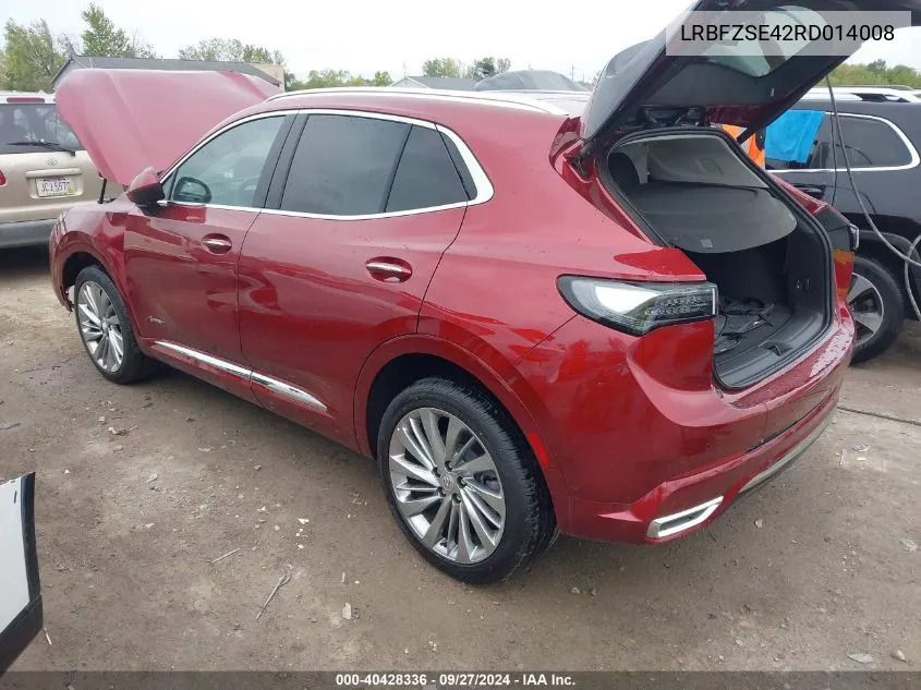 2024 Buick Envision Avenir Awd VIN: LRBFZSE42RD014008 Lot: 40428336