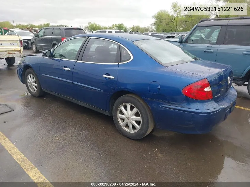 2005 Buick Lacrosse Cx VIN: 2G4WC532151221626 Lot: 39290239