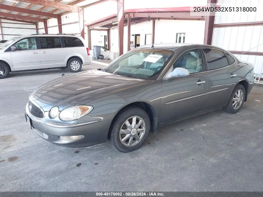 2005 Buick Lacrosse Cxl VIN: 2G4WD532X51318000 Lot: 40170002