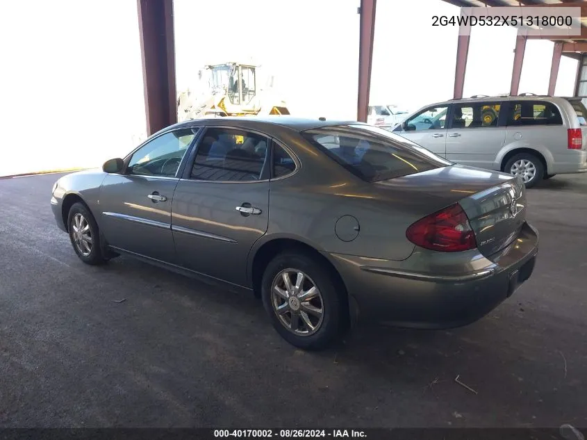 2005 Buick Lacrosse Cxl VIN: 2G4WD532X51318000 Lot: 40170002