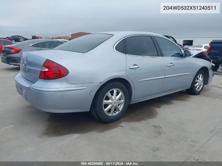 2G4WD532X51243511 2005 Buick Lacrosse Cxl