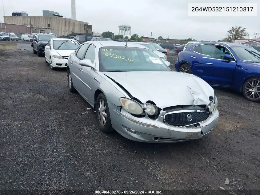 2005 Buick Lacrosse Cxl VIN: 2G4WD532151210817 Lot: 40438278