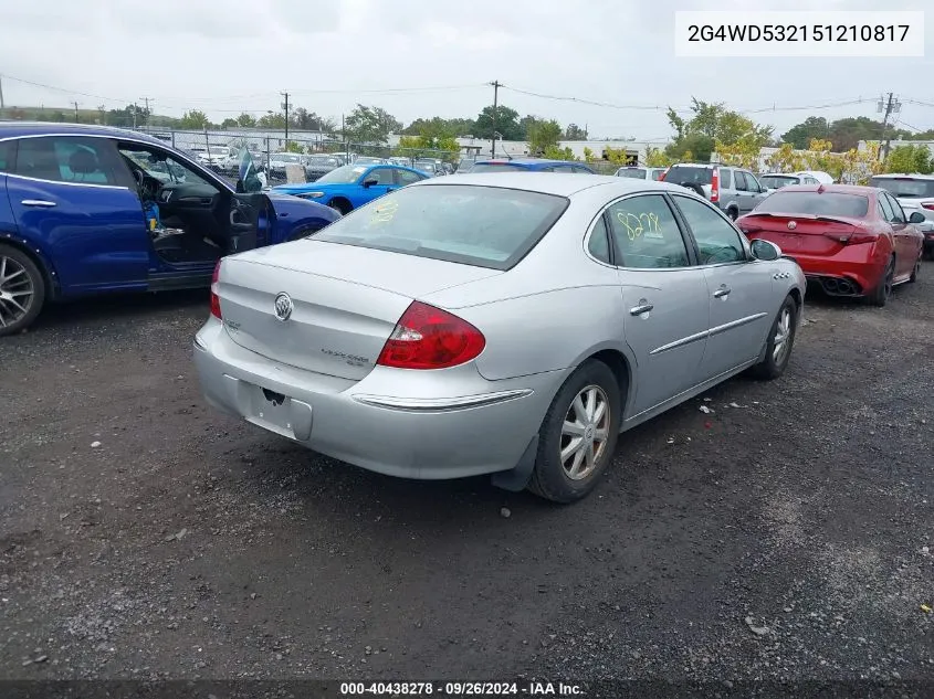 2005 Buick Lacrosse Cxl VIN: 2G4WD532151210817 Lot: 40438278