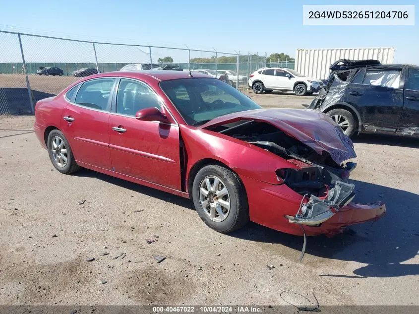 2005 Buick Lacrosse Cxl VIN: 2G4WD532651204706 Lot: 40467022