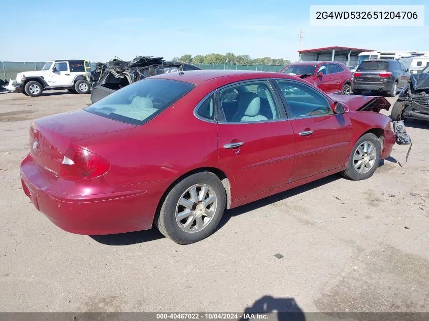 2005 Buick Lacrosse Cxl VIN: 2G4WD532651204706 Lot: 40467022