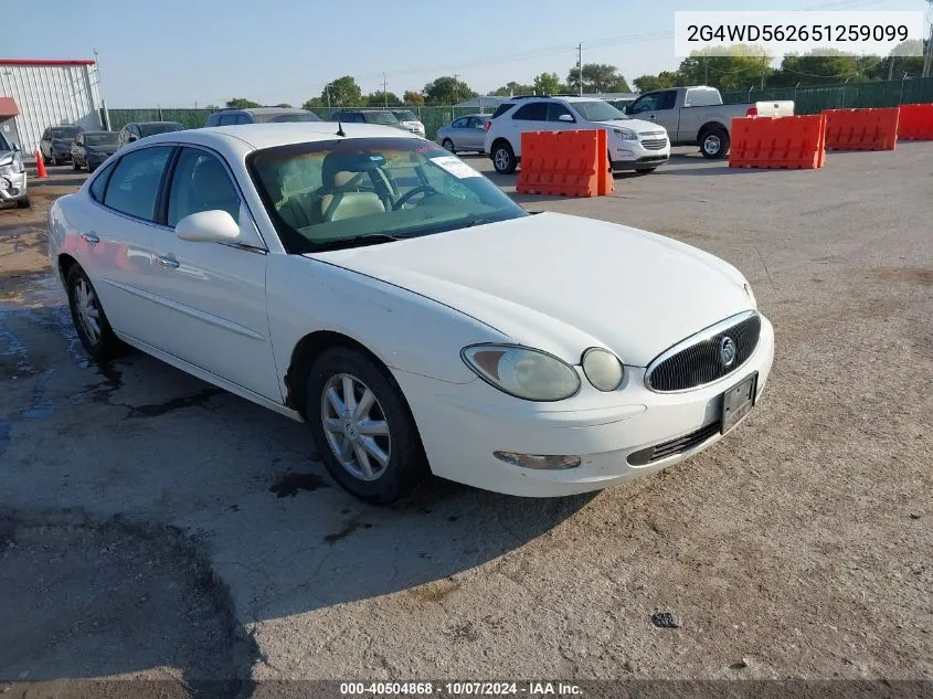 2005 Buick Lacrosse Cxl VIN: 2G4WD562651259099 Lot: 40504868