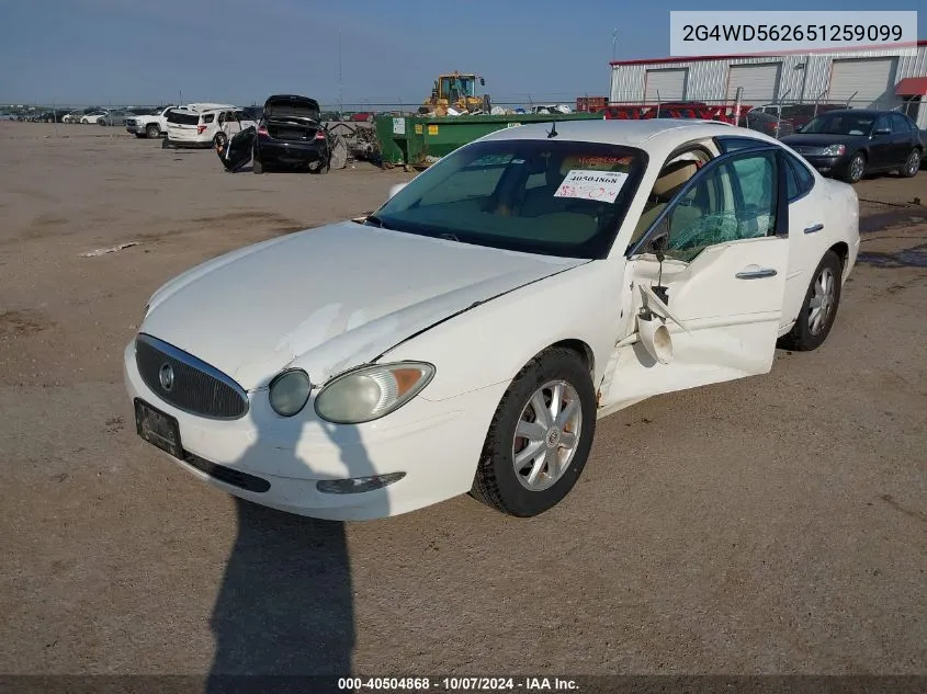 2005 Buick Lacrosse Cxl VIN: 2G4WD562651259099 Lot: 40504868