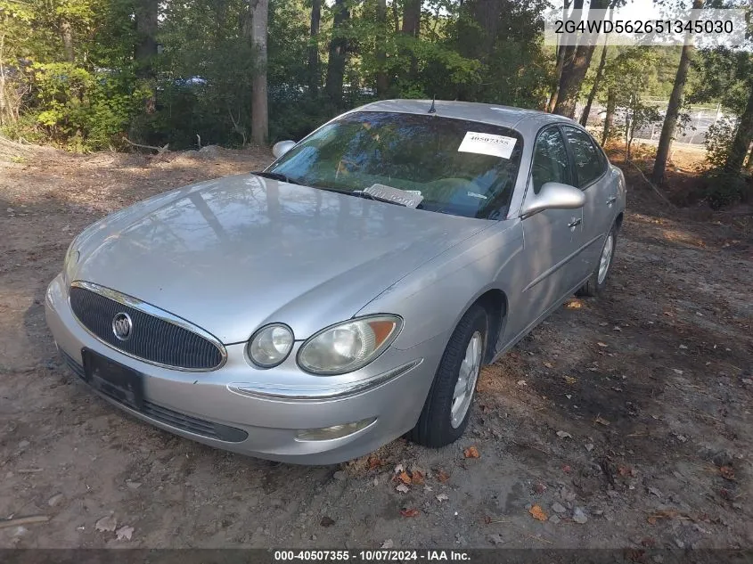 2005 Buick Lacrosse Cxl VIN: 2G4WD562651345030 Lot: 40507355