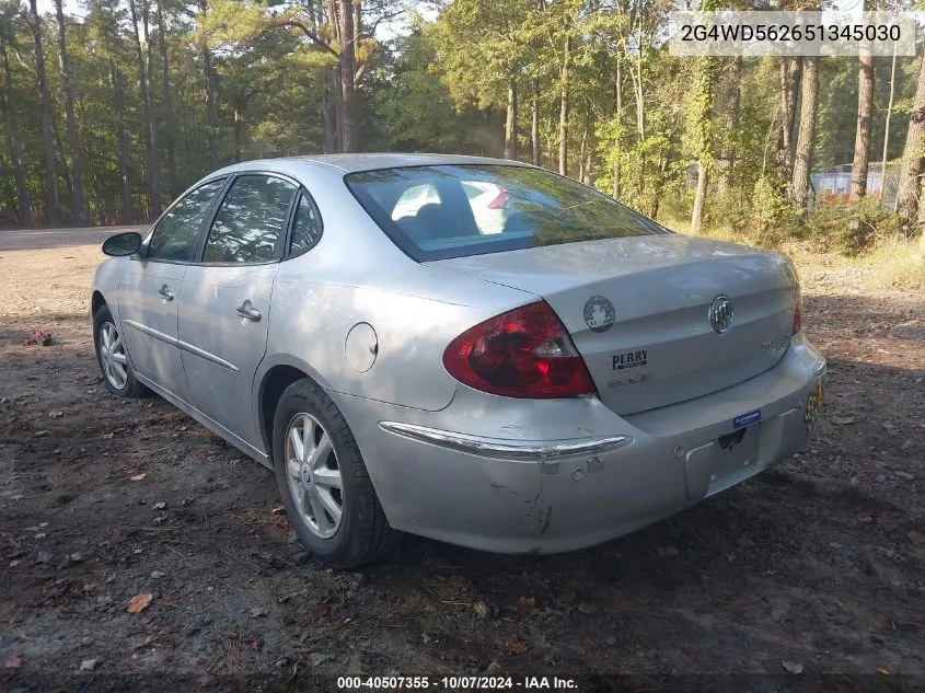 2005 Buick Lacrosse Cxl VIN: 2G4WD562651345030 Lot: 40507355