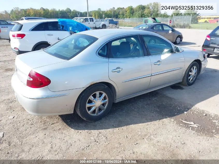 2005 Buick Lacrosse Cxl VIN: 2G4WD532551329356 Lot: 40512189