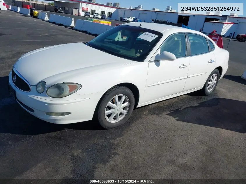 2005 Buick Lacrosse Cxl VIN: 2G4WD532851264972 Lot: 40598633