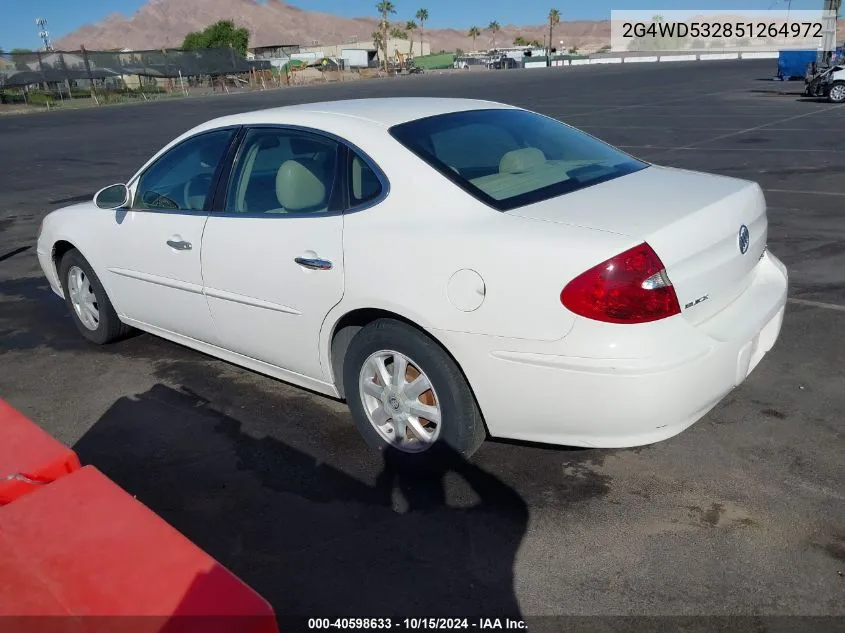 2005 Buick Lacrosse Cxl VIN: 2G4WD532851264972 Lot: 40598633